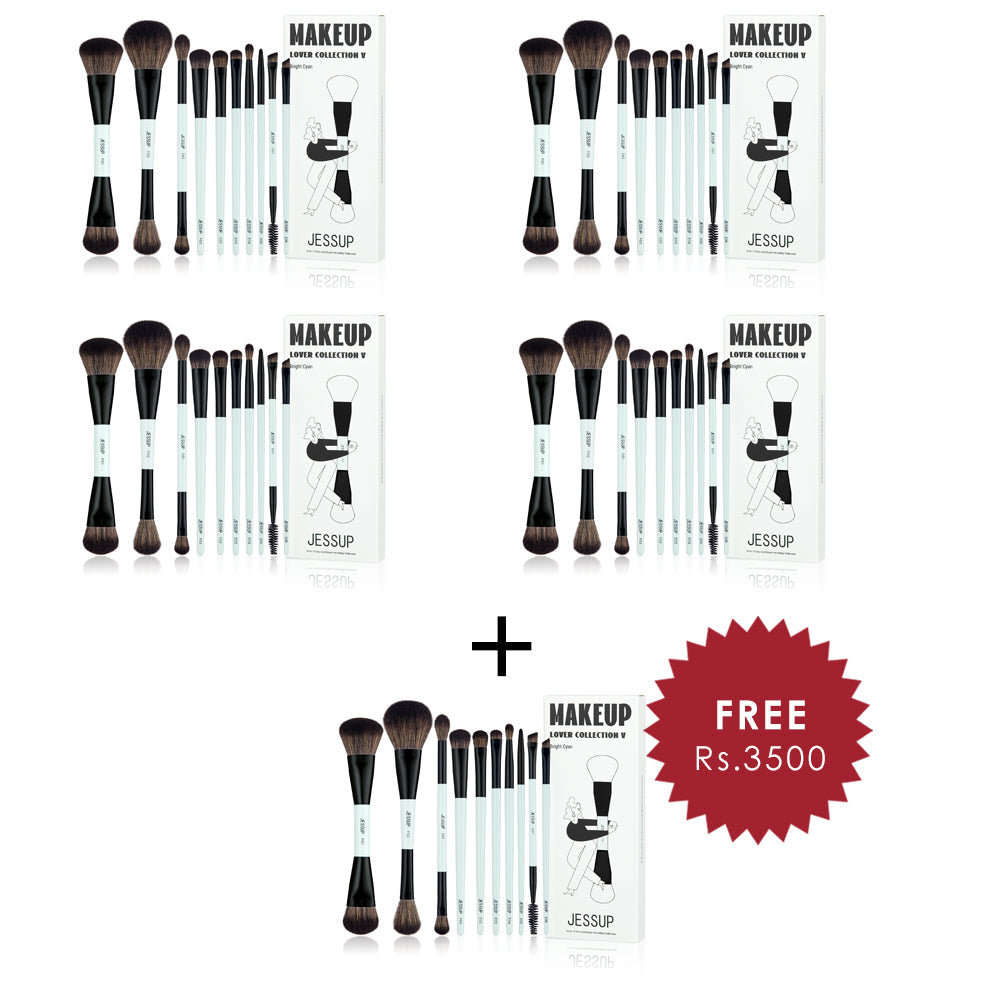 Jessup 14-in-10 Duo-End Brush Versatility Collection 4pc Set + 1 Full Size Product Worth 25% Value Free