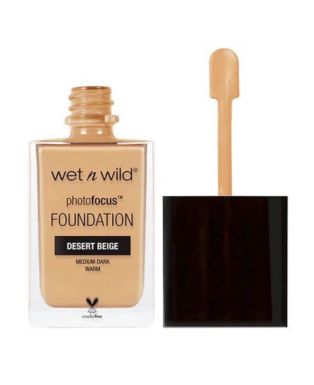 Wet N Wild Photo Focus Foundation - Desert Beige 4pc Set + 1 Full Size Product Worth 25% Value Free