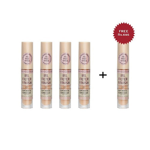 Revolution IRL Filter Finish Concealer C7 4pc Set + 1 Full Size Product Worth 25% Value Free