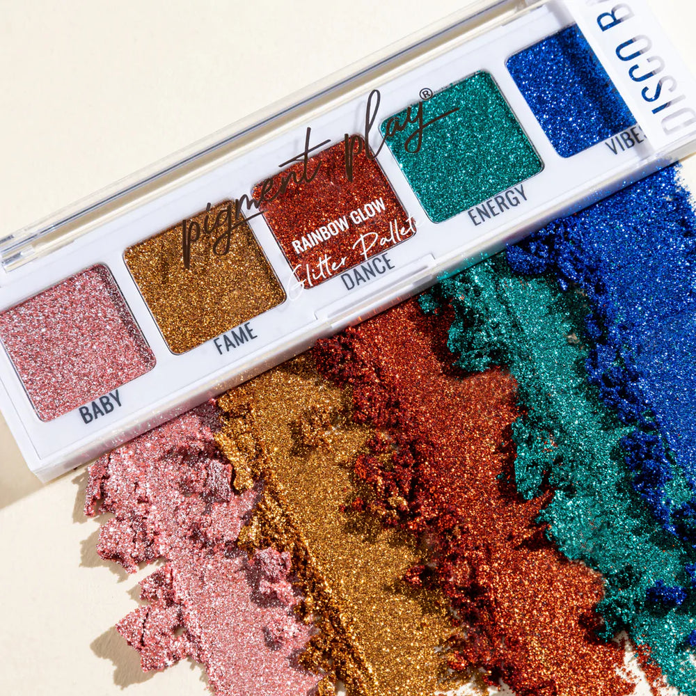 Pigment Play Max Effects Mini Glitter Palette - Disco Ball 4pc Set + 1 Full Size Product Worth 25% Value Free