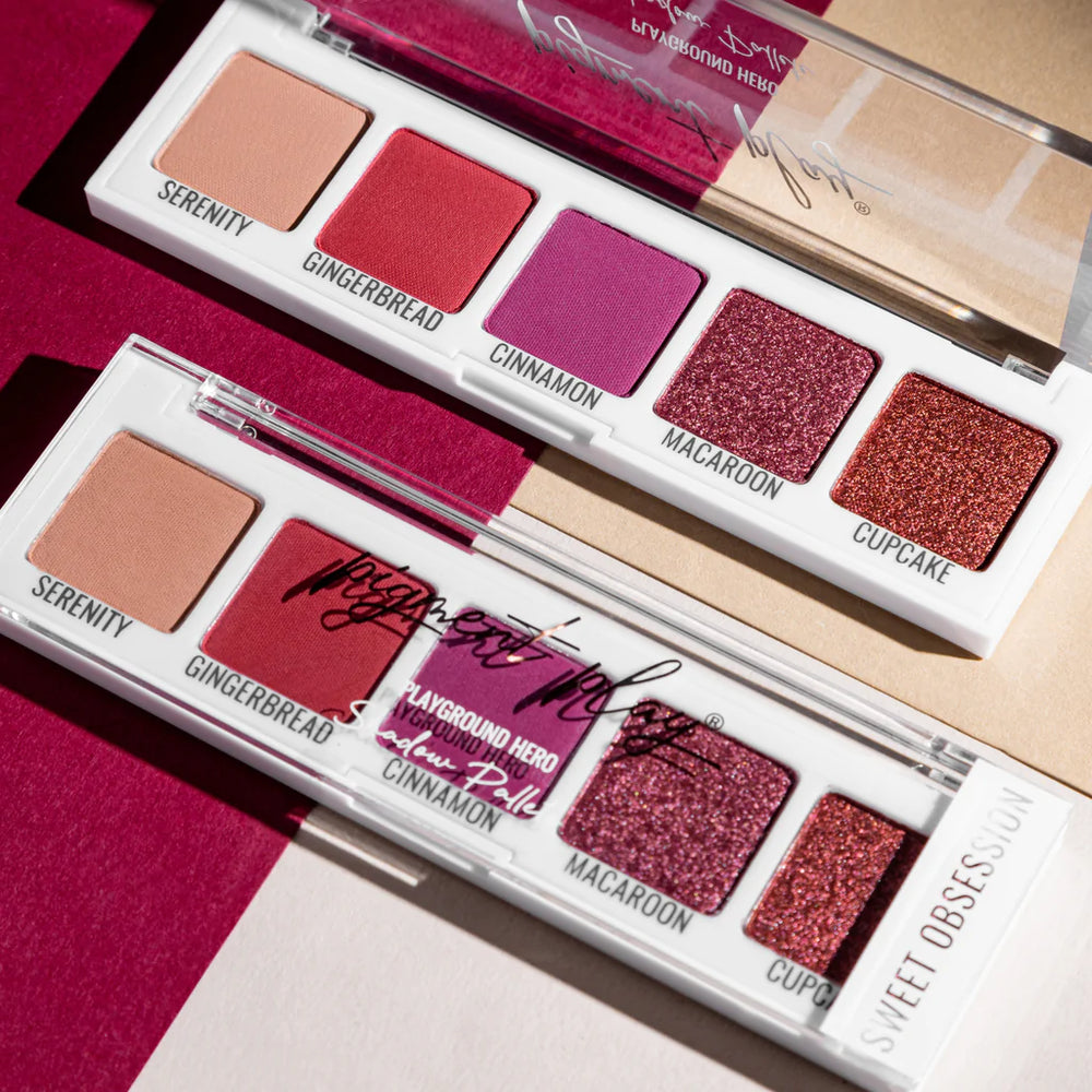 Pigment Play Sugar & Spice Shadow Palette - Sweet Obsession 4pc Set + 1 Full Size Product Worth 25% Value Free
