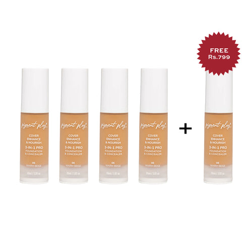 Pigment Play 3-In-1 Foundation & Concealer: Cover + Enhance + Nourish - 06 Warm Beige4pc Set + 1 Full Size Product Worth 25% Value Free