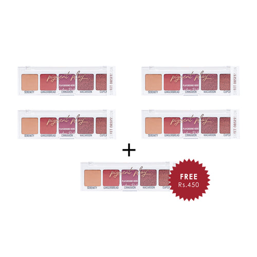 Pigment Play Sugar & Spice Shadow Palette - Sweet Obsession 4pc Set + 1 Full Size Product Worth 25% Value Free