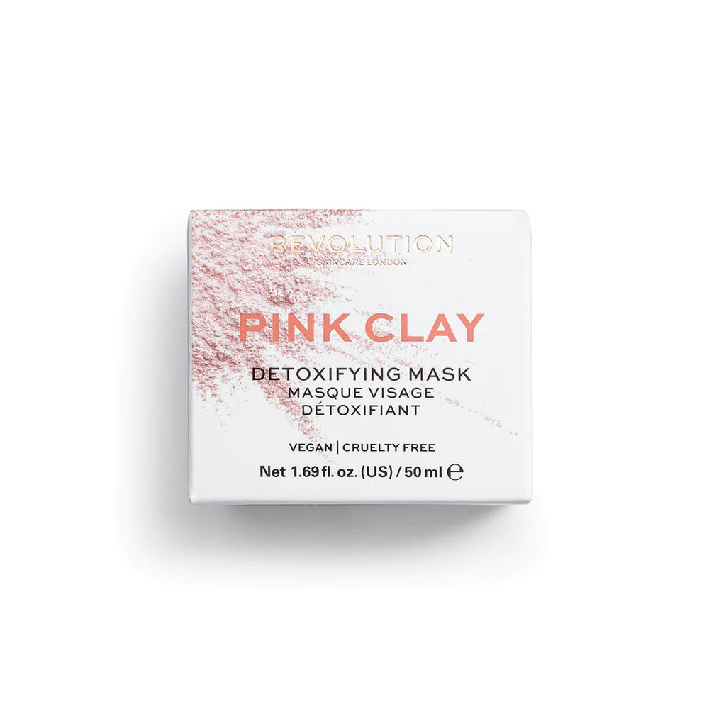 Revolution Skincare Pink Clay Detoxifying Face Mask  4pc Set + 1 Full Size Product Worth 25% Value Free