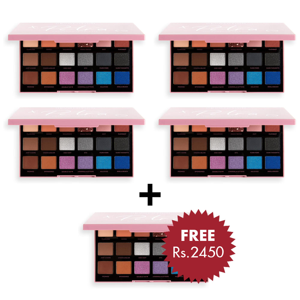 Makeup Revolution X Petra XOXO Eyeshadow Palette 4pc Set + 1 Full Size Product Worth 25% Value Free