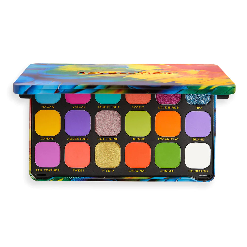 Revolution Forever Flawless Bird of Paradise Eyeshadow Palette 4pc Set + 1 Full Size Product Worth 25% Value Free