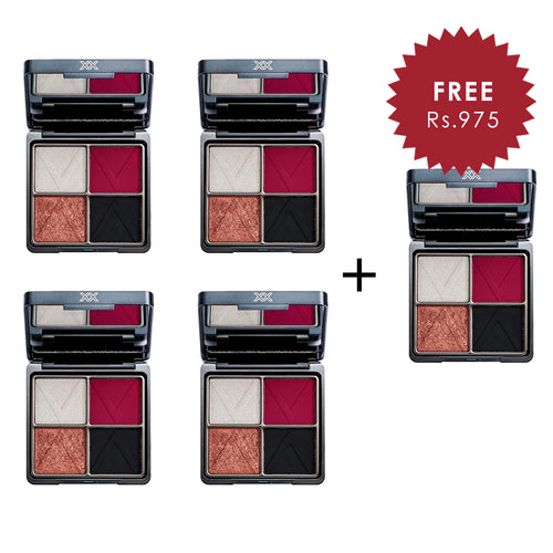 XX Revolution XXpress Quad Eyeshadow Palette - XXtravagant 4pc Set + 1 Full Size Product Worth 25% Value Free