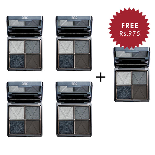 XX Revolution XXpress Quad Eyeshadow Palette - XXtinguish 4pc Set + 1 Full Size Product Worth 25% Value Free