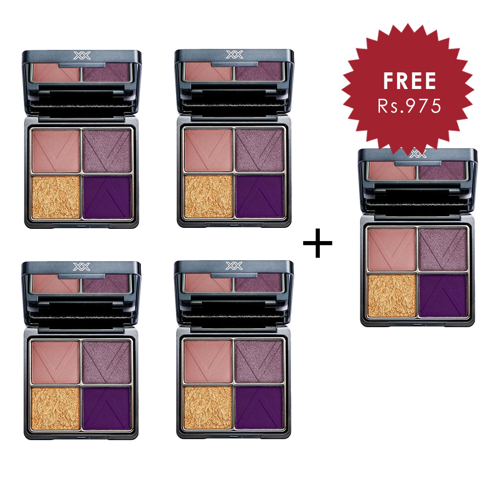 XX Revolution XXpress Quad Eyeshadow Palette - XXclusive 4pc Set + 1 Full Size Product Worth 25% Value Free