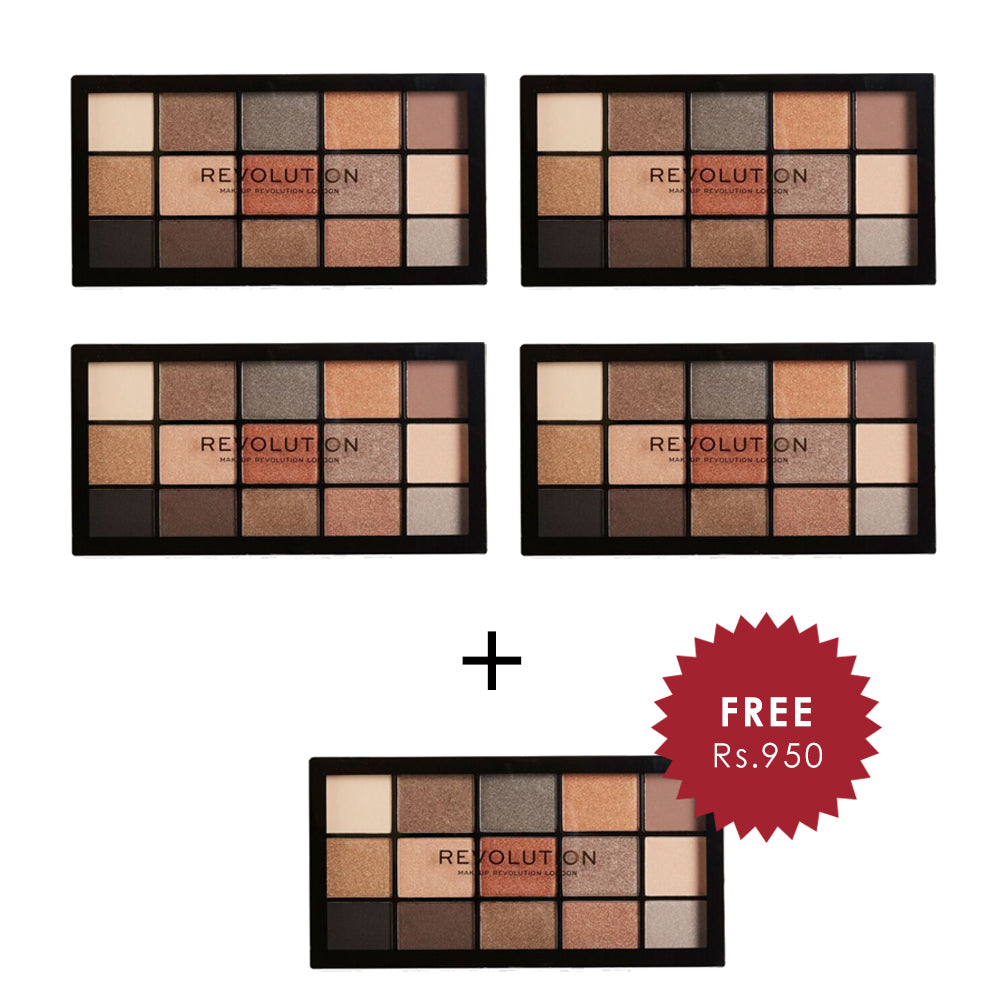 Makeup Revolution Reloaded Iconic 2.0 Eyeshadow Palette 4Pcs Set + 1 Full Size Product Worth 25% Value Free