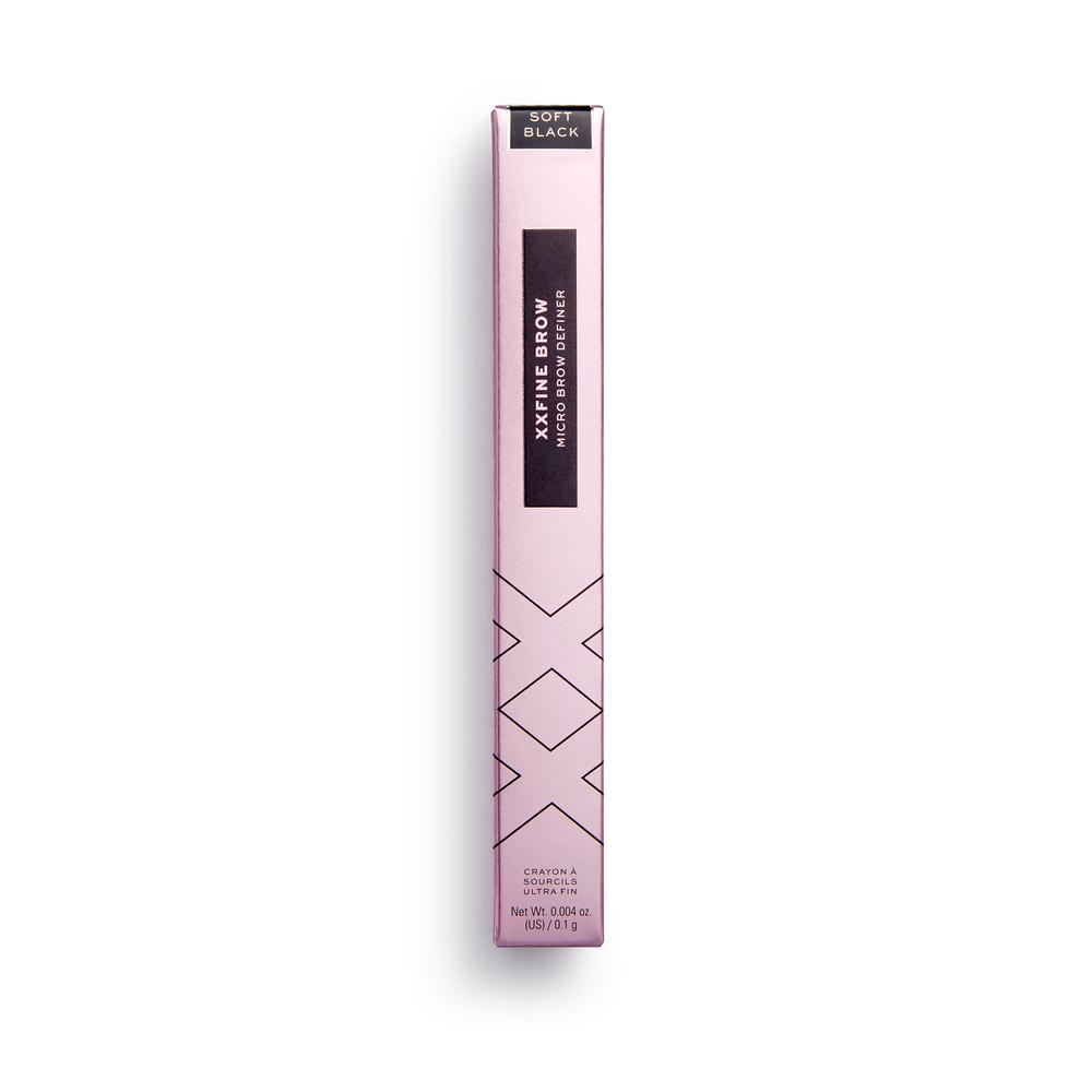 XX Revolution XXFine Micro Brow Pencil - Soft Black 4pc Set + 1 Full Size Product Worth 25% Value Free