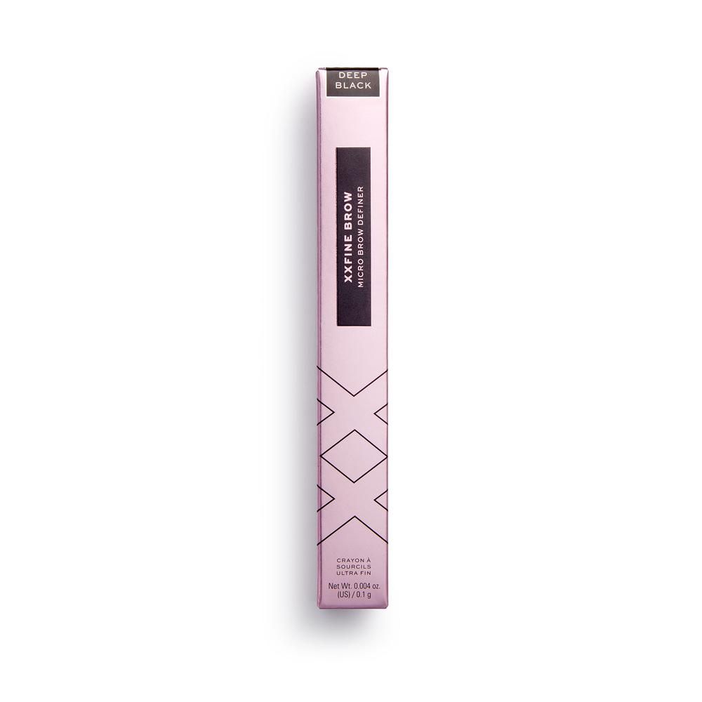 XX Revolution XXFine Micro Brow Pencil - Deep Black 4pc Set + 1 Full Size Product Worth 25% Value Free