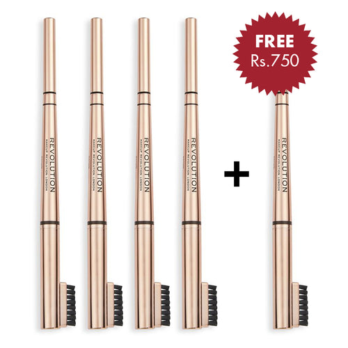 Makeup Revolution Balayage Duo Brow Pencil 4pc Set + 1 Full Size Product Worth 25% Value Free