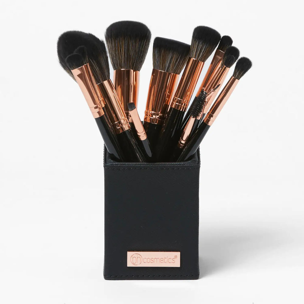Bh Cosmetics Signature Rose Gold 13 Piece Brush Set  4pc Set + 1 Full Size Product Worth 25% Value Free