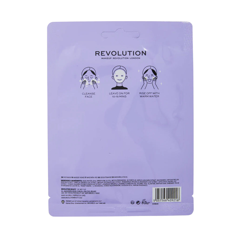 Revolution X Friends Monica Niacinamide Sheet Mask 4pc Set + 1 Full Size Product Worth 25% Value Free