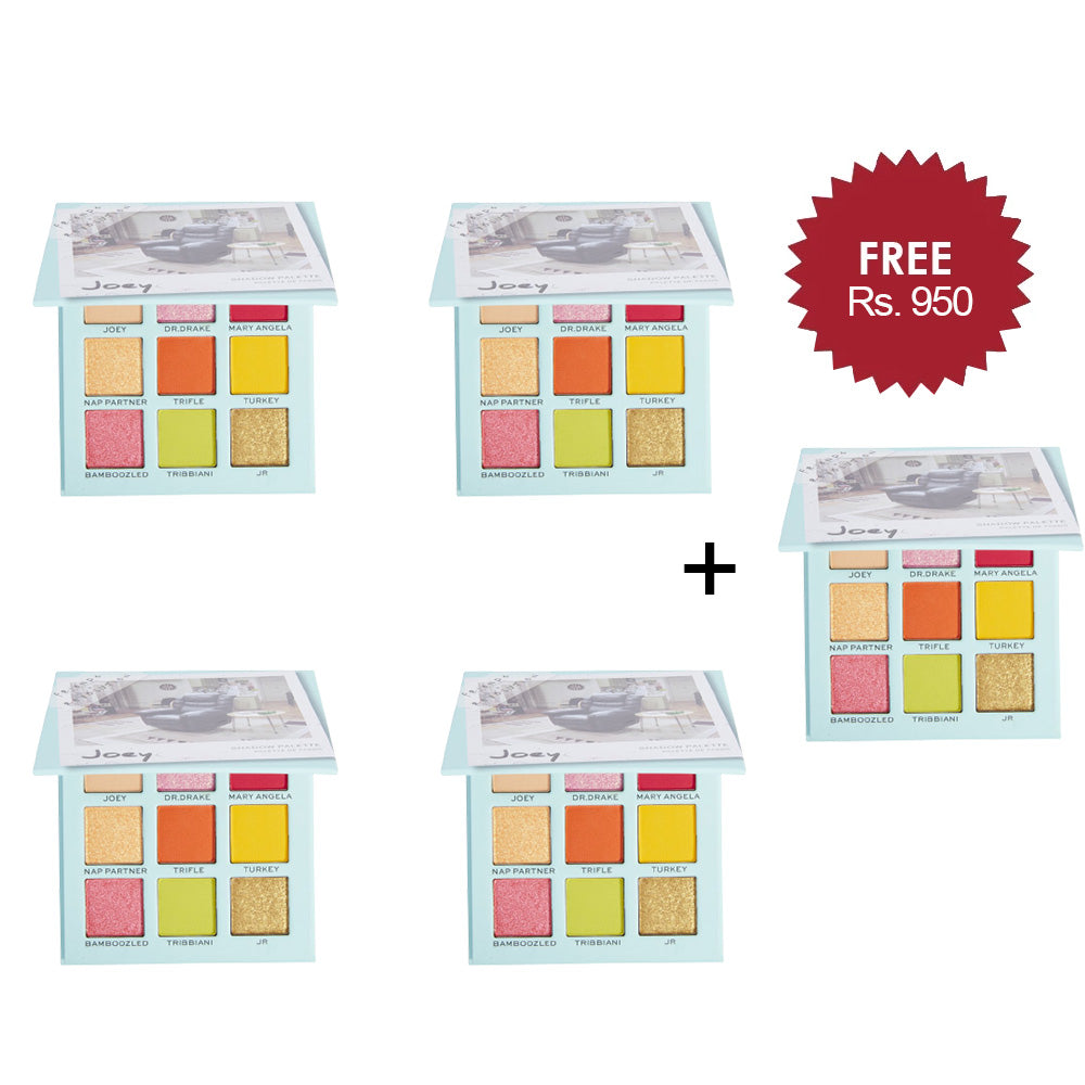 Makeup Revolution X Friends Joey Eyeshadow Palette 4pc Set + 1 Full Size Product Worth 25% Value Free