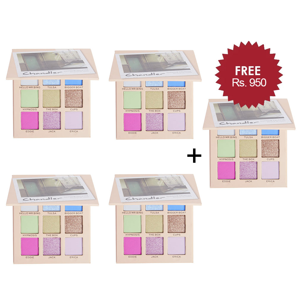 Makeup Revolution X Friends Chandler Eyeshadow Palette 4pc Set + 1 Full Size Product Worth 25% Value Free