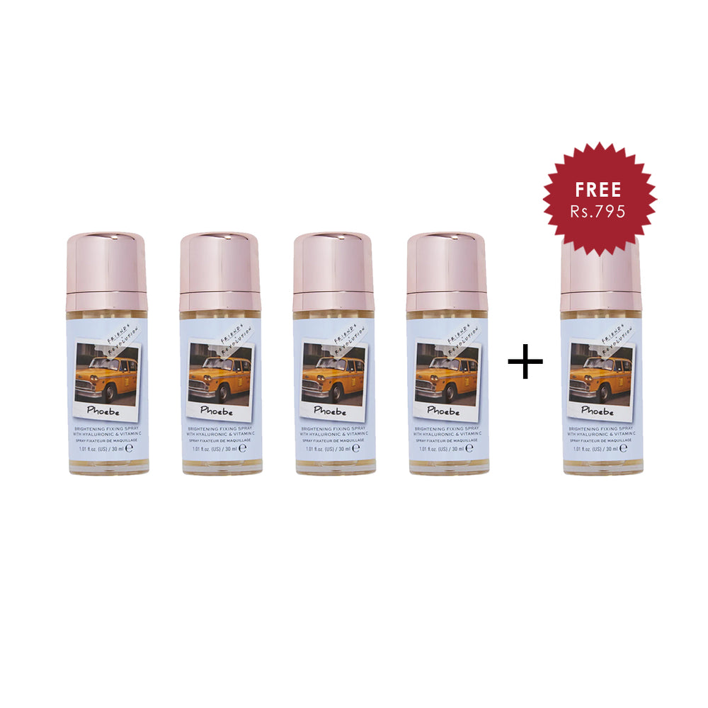 Revolution X Friends Mini Fixing Spray Phoebe 4pc Set + 1 Full Size Product Worth 25% Value Free