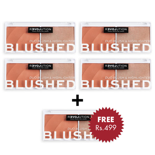 Revolution Relove Colour Play Blushed Duo - Queen 4pc Set + 1 Full Size Product Worth 25% Value Free