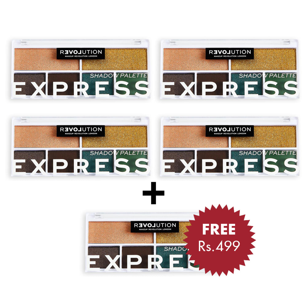 Revolution Relove Colour Play Express Eyeshadow Palette 4pc Set + 1 Full Size Product Worth 25% Value Free
