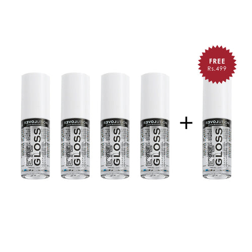 Revolution Relove Gloss Up Eye Gloss 4pc Set + 1 Full Size Product Worth 25% Value Free
