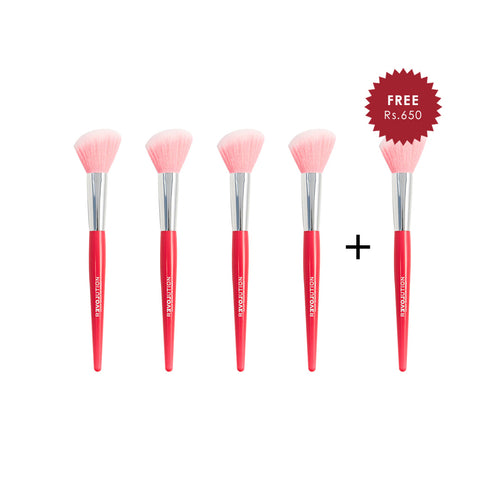 Revolution Relove Brush Queen Angled Powder Brush 4pc Set + 1 Full Size Product Worth 25% Value Free