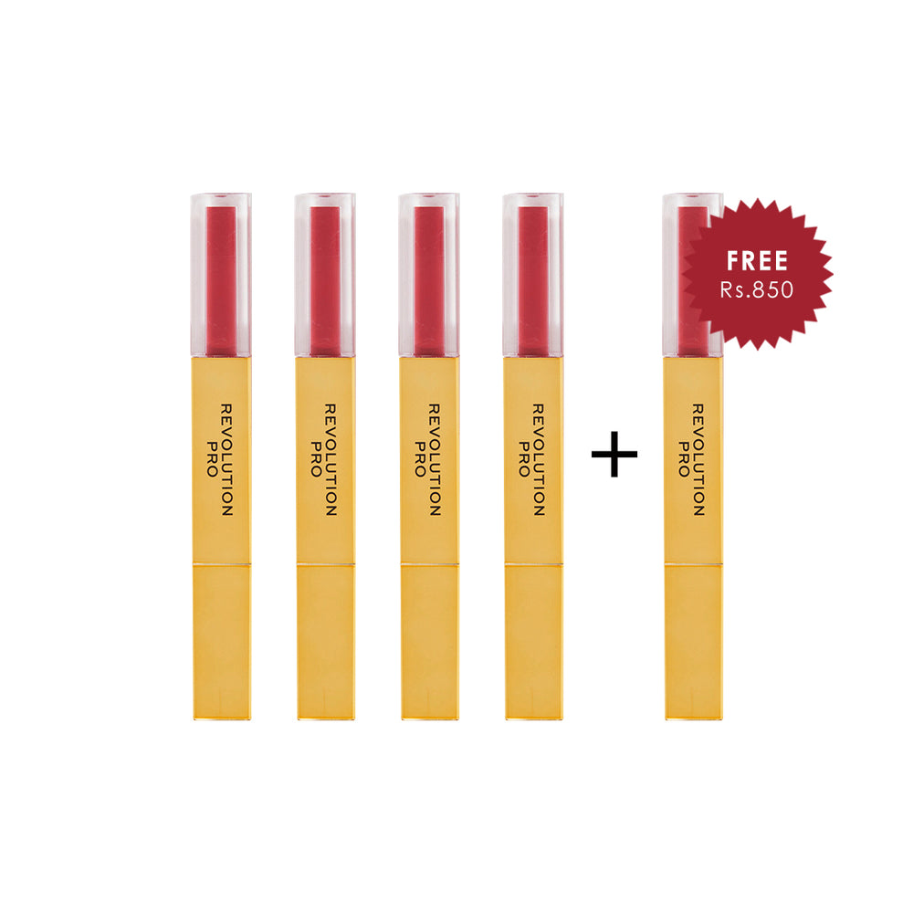 Revolution Pro Supreme Stay 24h Lip Duo Lipstick - Stiletto 4pc Set + 1 Full Size Product Worth 25% Value Free