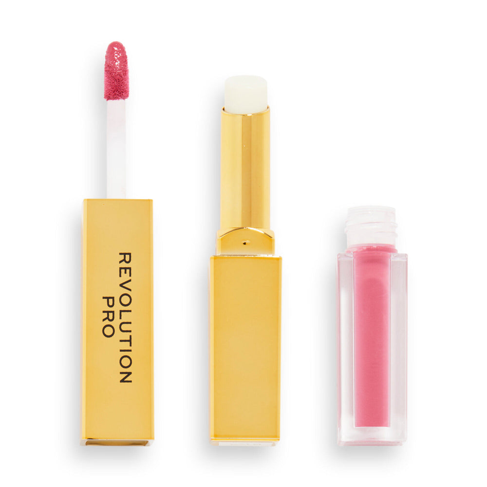 Revolution Pro Supreme Stay 24h Lip Duo Lipstick - Struck 4pc Set + 1 Full Size Product Worth 25% Value Free
