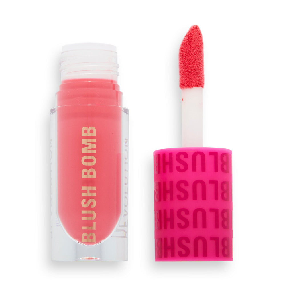 Revolution Blush Bomb Cream Blusher Savage Coral 4pc Set + 1 Full Size Product Worth 25% Value Free