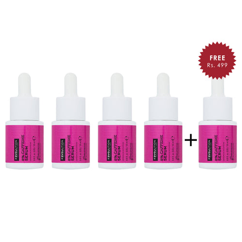 Relove By Revolution Energising 5% Caffeine Serum 4pc Set + 1 Full Size Product Worth 25% Value Free