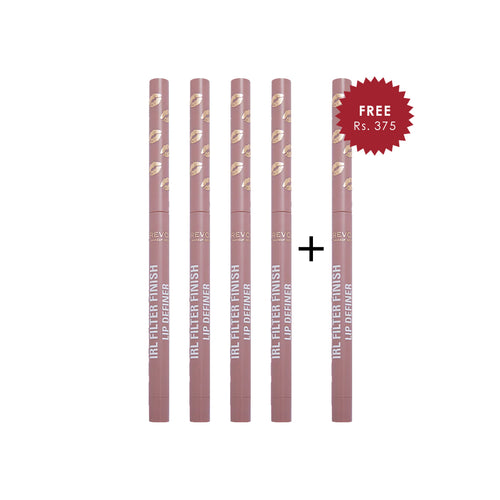 Revolution IRL Filter Finish Lip Liner Definer Chai Nude 4pc Set + 1 Full Size Product Worth 25% Value Free