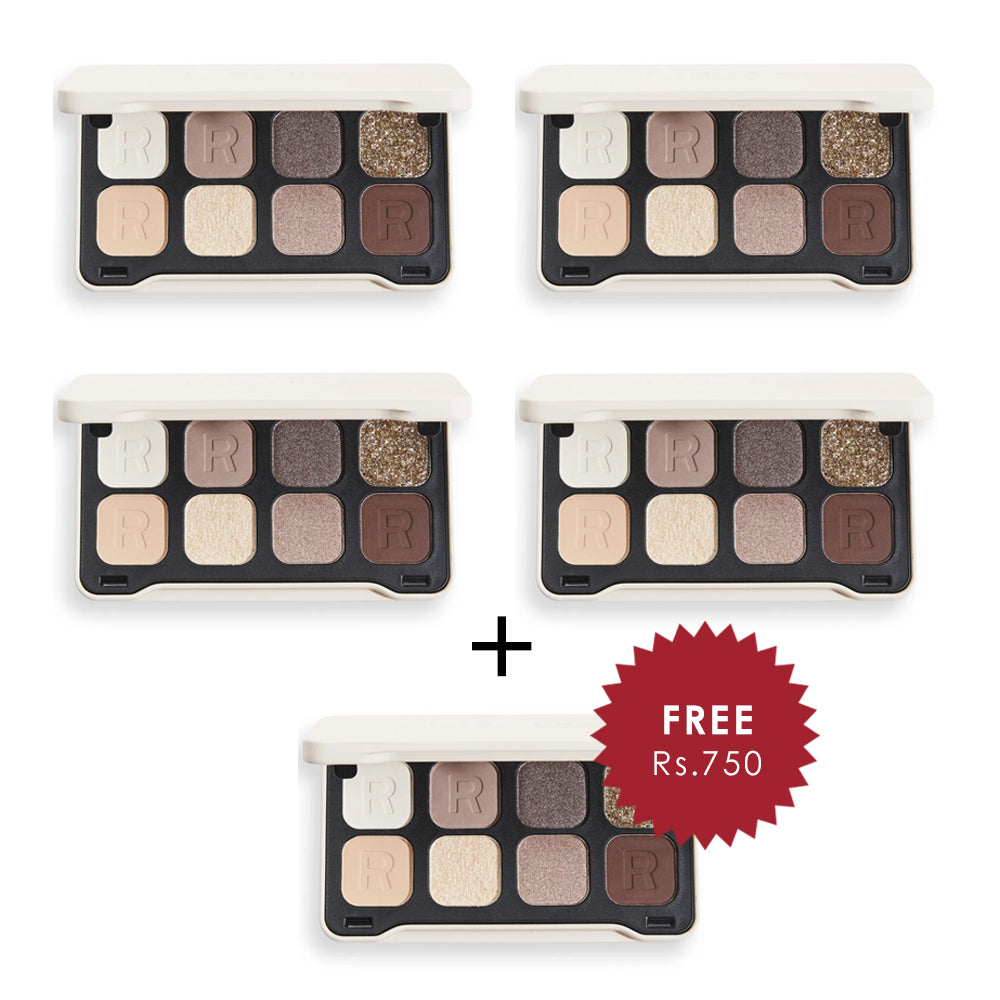 Revolution Forever Flawless Dynamic Serenity Eyeshadow Palette 4pc Set + 1 Full Size Product Worth 25% Value Free