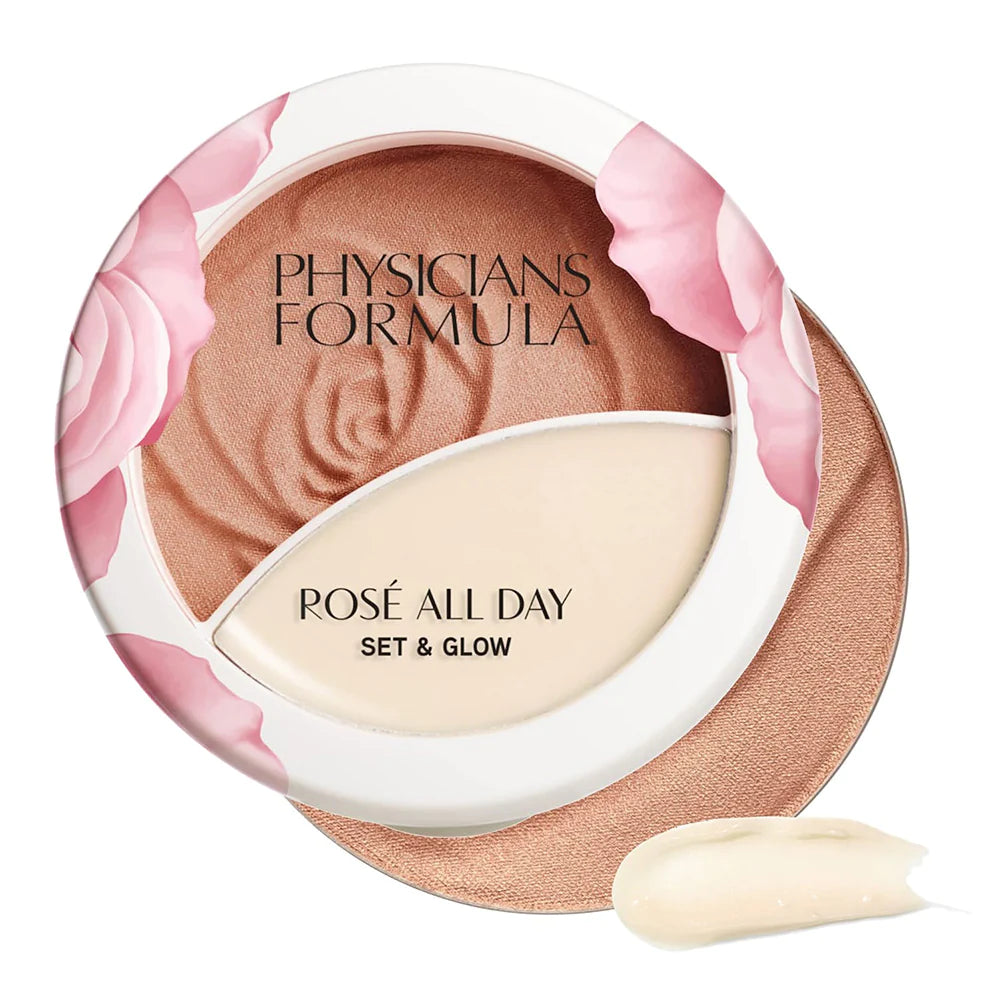 Physicians Formula Rosé All Day Set & Glow setting powder sunlit glow 4pc Set + 1 Full Size Product Worth 25% Value Free