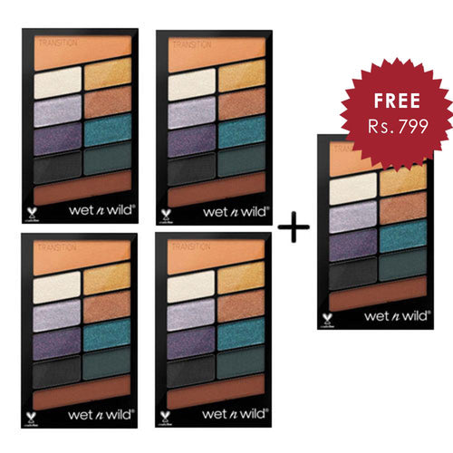 Wet N Wild Color Icon Eyeshadow 10 pan palette - Cosmic Collision 4pc Set + 1 Full Size Product Worth 25% Value Free