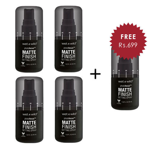 Wet N Wild Photo Focus Matte Setting Spray - Matte Appeal 4pc Set + 1 Full Size Product Worth 25% Value Free