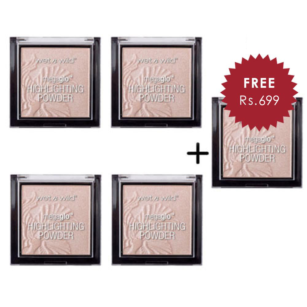 Wet N Wild MegaGlo Highlighting Powder - Blossom Glow 4pc Set + 1 Full Size Product Worth 25% Value Free
