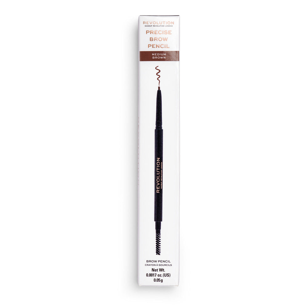Revolution Precise Brow Pencil Medium Brown 4pc Set + 1 Full Size Product Worth 25% Value Free