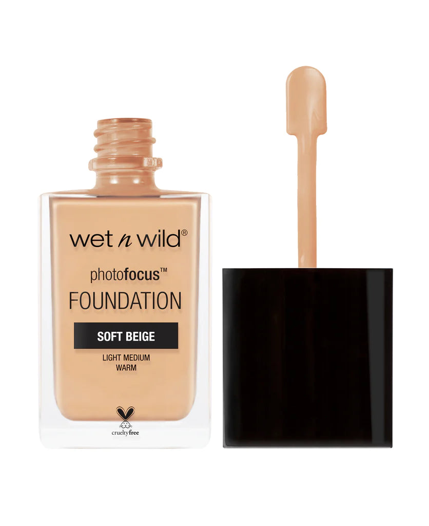 Wet N Wild Photo Focus Foundation - Soft Beige 4pc Set + 1 Full Size Product Worth 25% Value Free