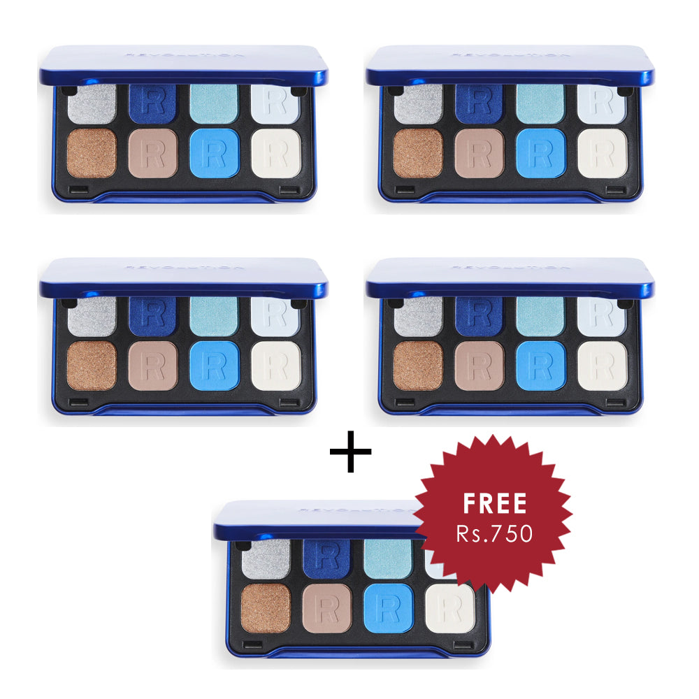 Revolution Forever Flawless Dynamic Tranquil Eyeshadow Palette 4pc Set + 1 Full Size Product Worth 25% Value Free