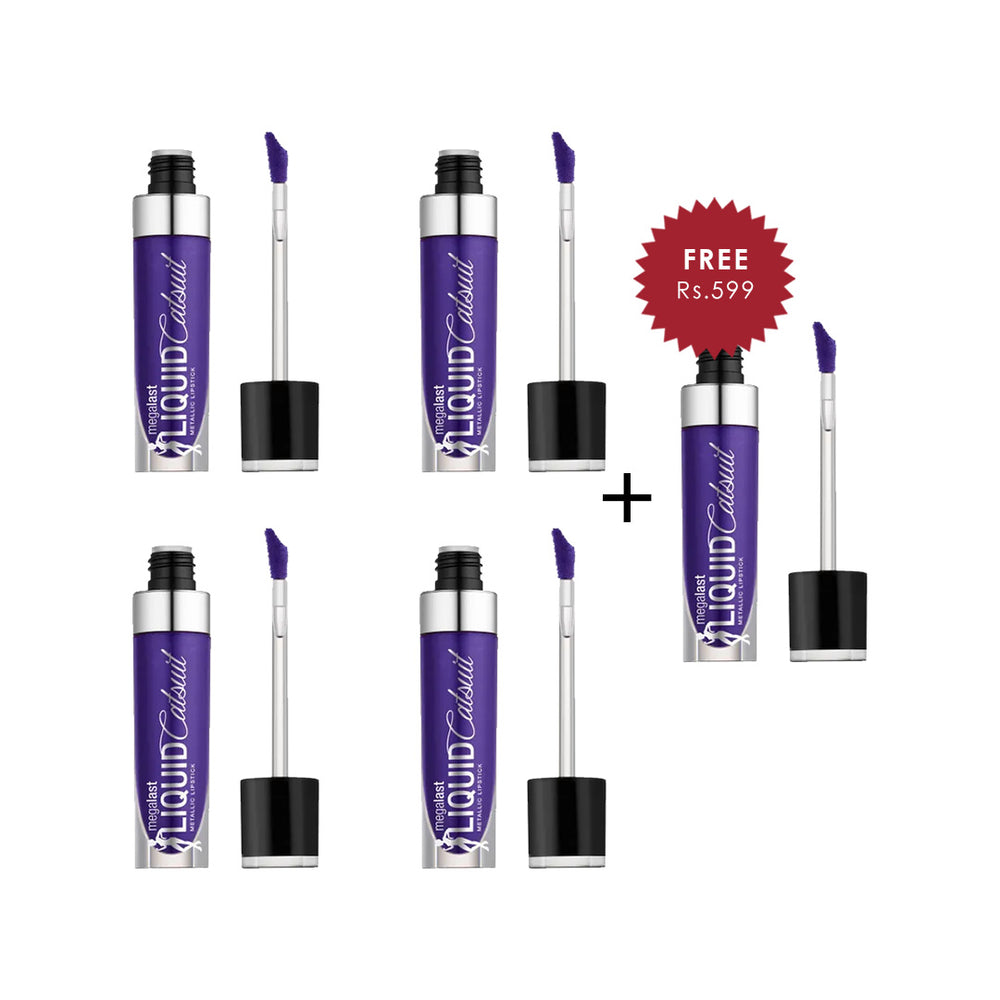 Wet N Wild Megalast Liquid Catsuit Lipstick - Bewitched 4pc Set + 1 Full Size Product Worth 25% Value Free
