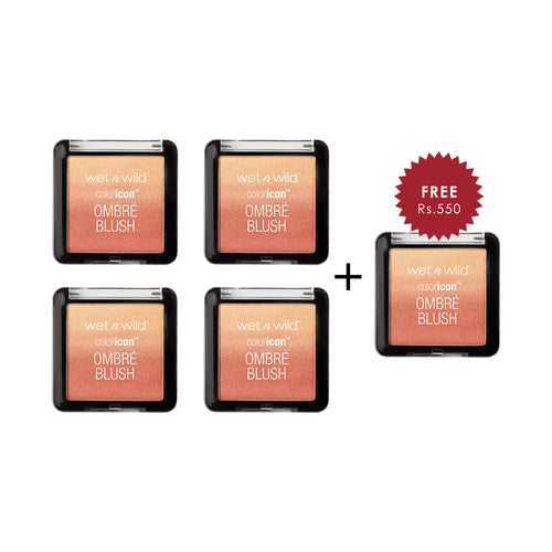 Wet N Wild Color Icon Ombre Blush - Mai Tai Buy You A Drink 4pc Set + 1 Full Size Product Worth 25% Value Free