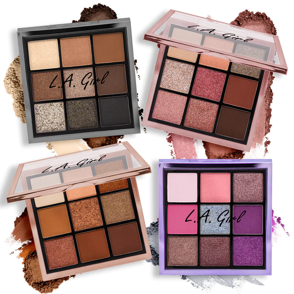 L.A.Girl Keep It Playful 9 Color Eye Palette-Foreplay 4pc Set + 1 Full Size Product Worth 25% Value Free