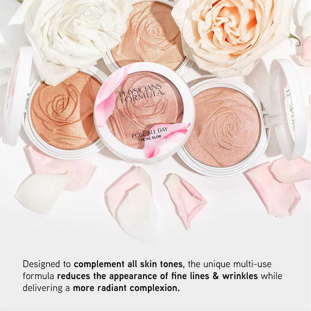 Physicians Formula Rosé All Day Petal Glow setting powder freshly picked 4pc Set + 1 Full Size Product Worth 25% Value Free