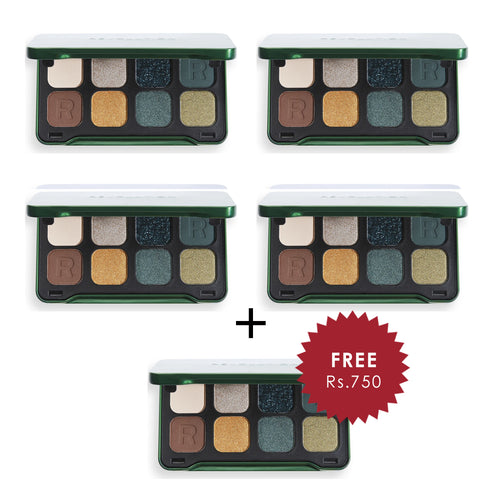 Revolution Forever Flawless Dynamic Everlasting Eyeshadow Palette 4pc Set + 1 Full Size Product Worth 25% Value Free