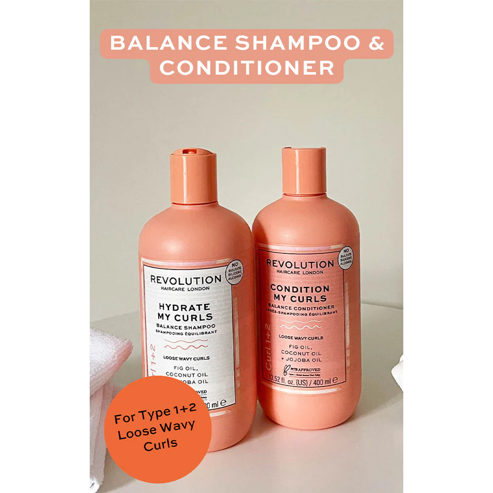 Revolution Haircare Hydrate My Curls Balance Conditioner 4pc Set + 1 Full Size Product Worth 25% Value Free
