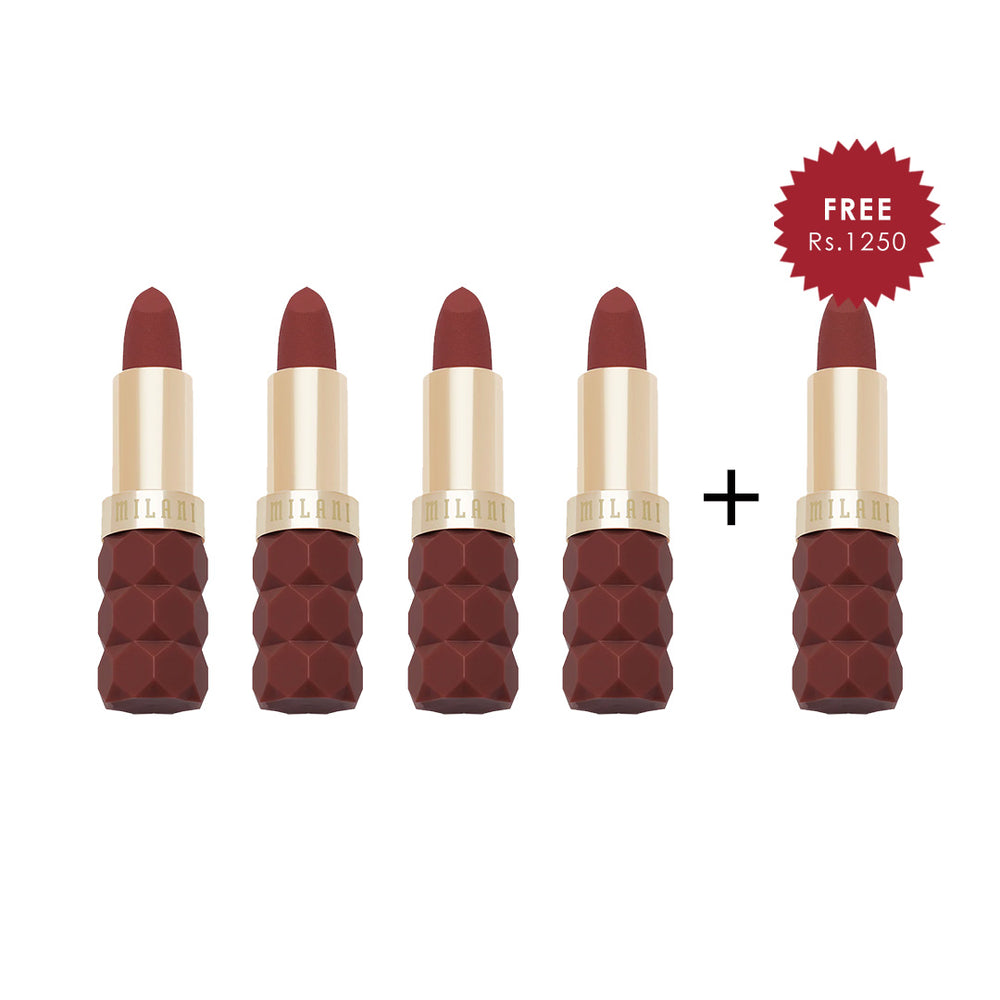 Milani Color Fetish Lipstick Matte - Passion  4pc Set + 1 Full Size Product Worth 25% Value Free
