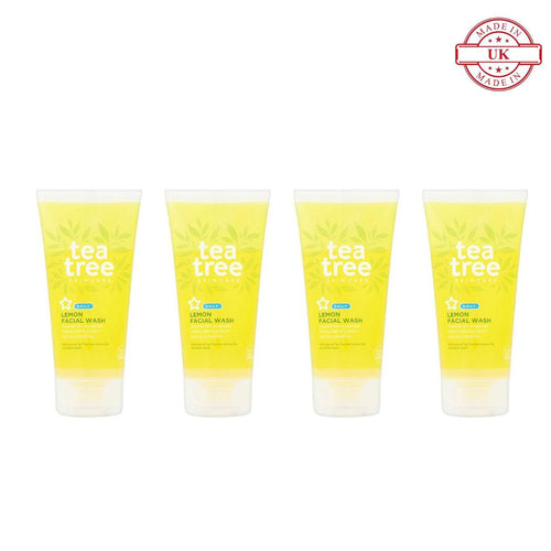 Superdrug Tea Tree Skin Care Daily Lemon Facial Wash 150ml 4Pcs Set