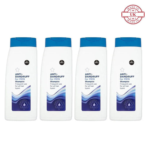 Superdrug Anti-Dandruff Shampoo for Men 500ml 4Pcs Set