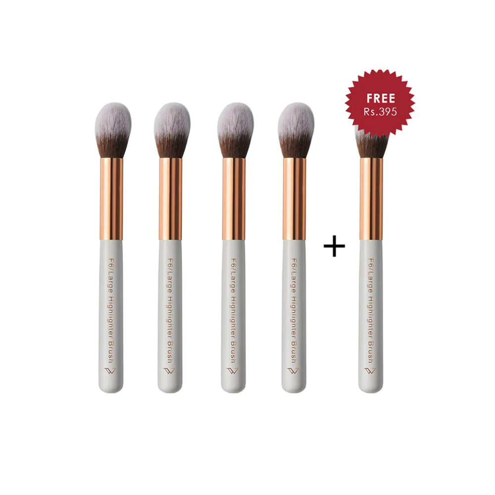 Pigment Play  Large Highlighter Brush 4pc Set + 1 Full Size Product Worth 25% Value Free