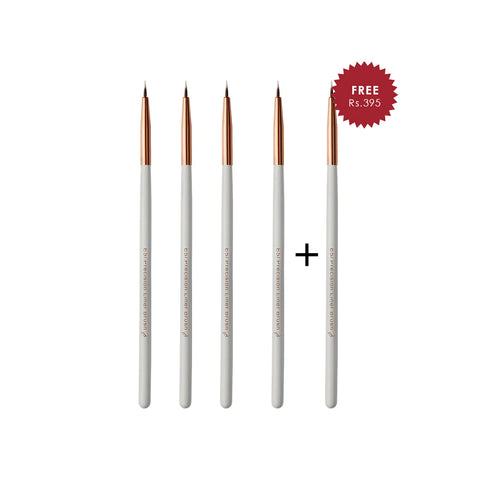 Pigment Play  Precision Liner Brush 4pc Set + 1 Full Size Product Worth 25% Value Free
